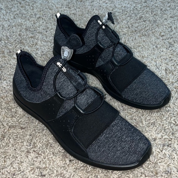 Womens Ecco Sense Black Sneakers - Picture 1 of 6